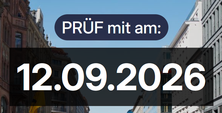 Prüf! Demo Ankündigung